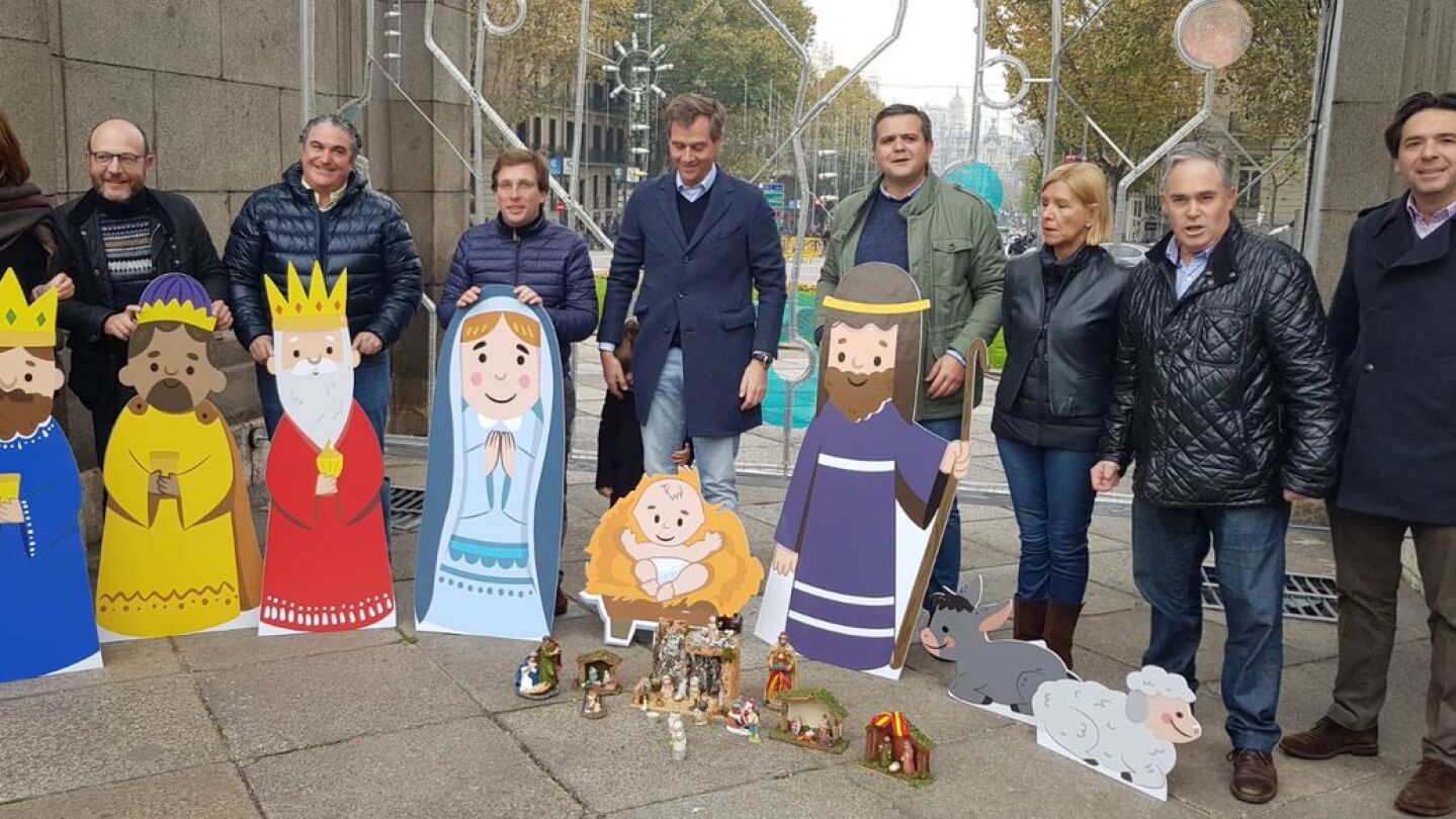 El PP de Madrid coloca un Bel&eacute;n en la Puerta de Alcal&aacute;