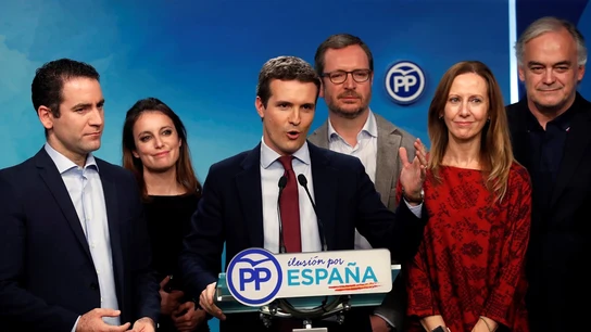 Pablo Casado ante los medios Pablo Casado ante los medios