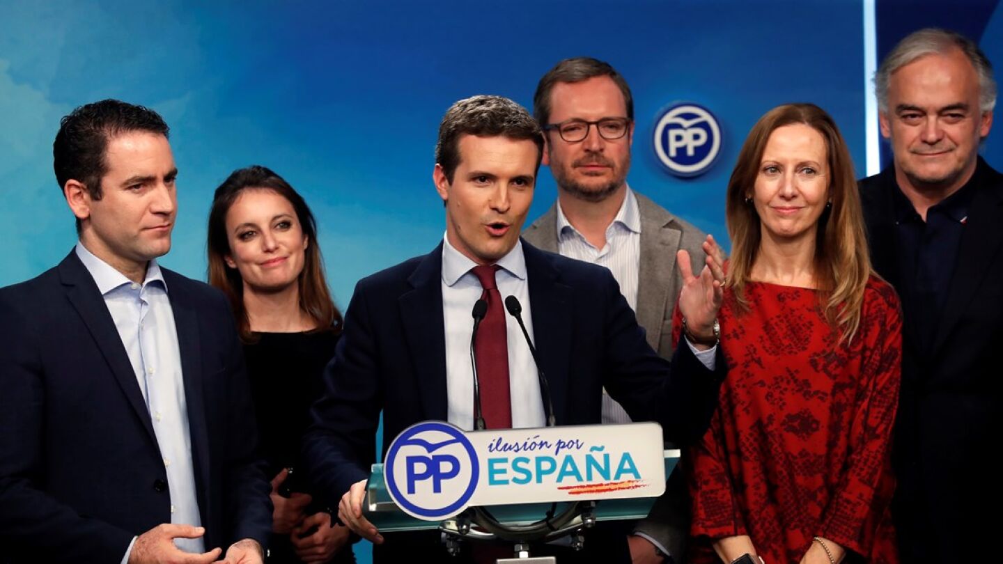 Pablo Casado ante los medios