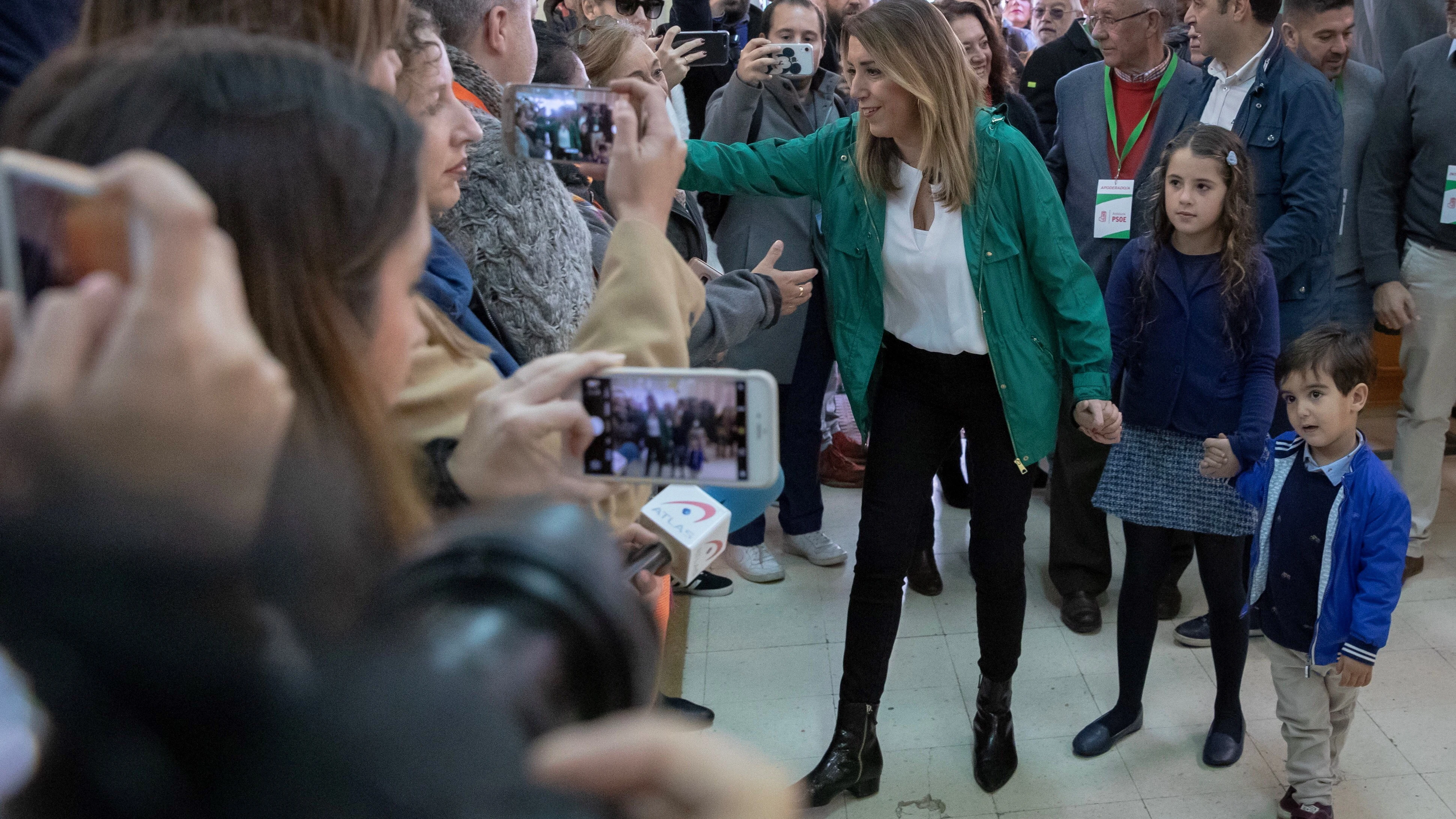 La candidata del PSOE-A a la presidencia de la Junta de Andalucía, Susana Díaz