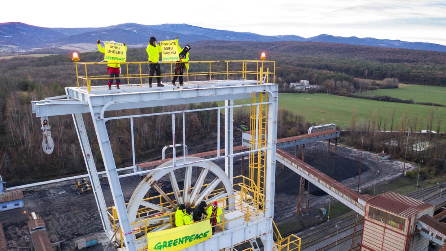 Protesta de Greenpeace en Eslovaquia