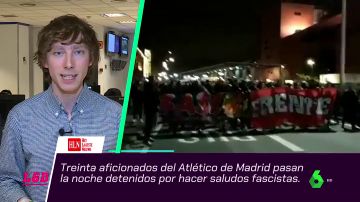 Detienen a 30 miembros del 'Frente Atlético' por hacer el saludo fascista en el partido contra el Brujas
