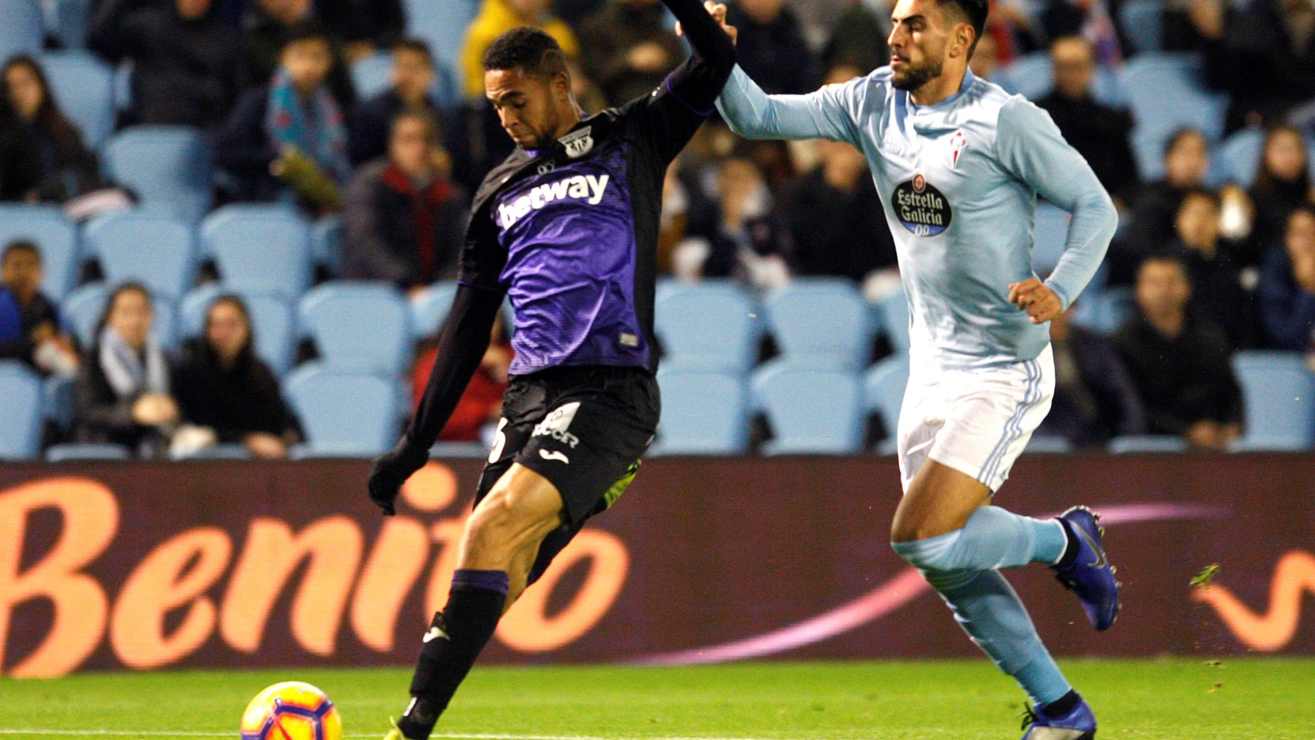 Momento del partido entre el Celta y el Leganés