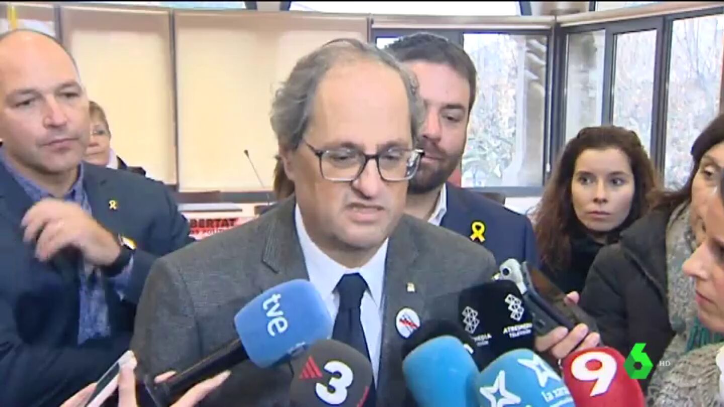 Quim Torra: "Le pedimos a S&aacute;nchez que venga con un dialogo abierto y no se deje arrastrar por la derecha"