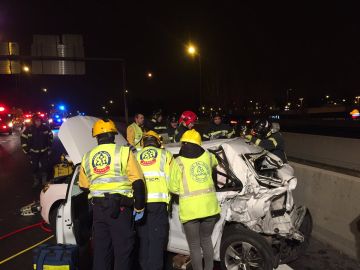 Accidente en la M-30 a la altura de Méndez Álvaro Accidente en la M-30 a la altura de Méndez Álvaro