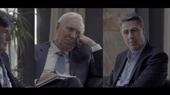 José Manuel García-Margallo, Xavier García Albiol, Manuel Pimentel y Jordi Évole José Manuel García-Margallo, Xavier García Albiol, Manuel Pimentel y Jordi Évole