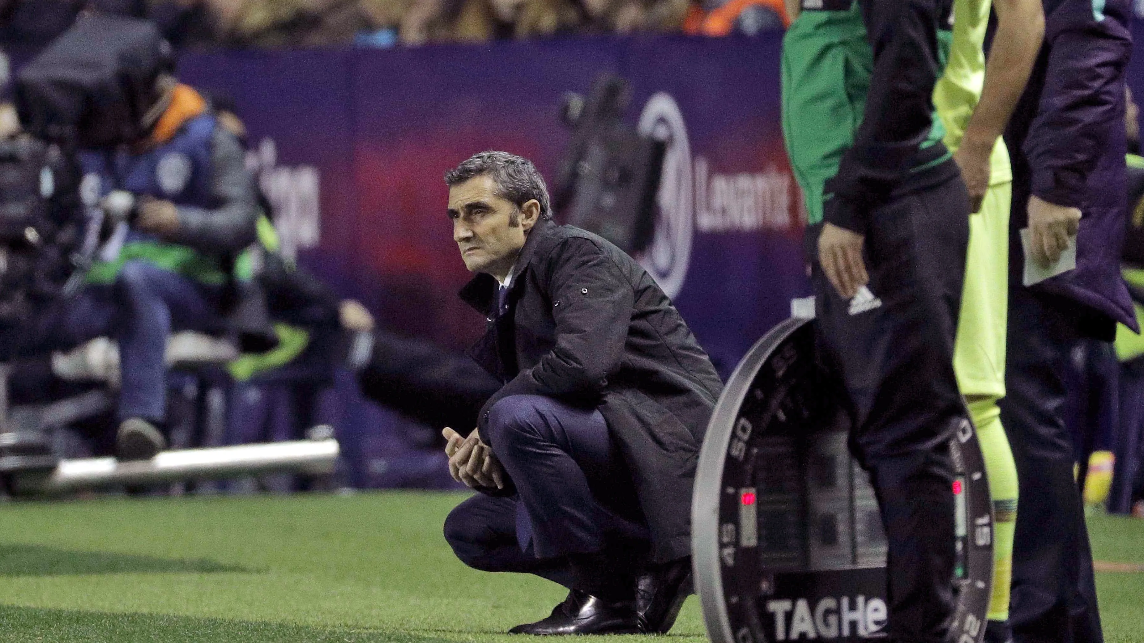 Ernesto Valverde, en la banda del Ciutat de Valencia