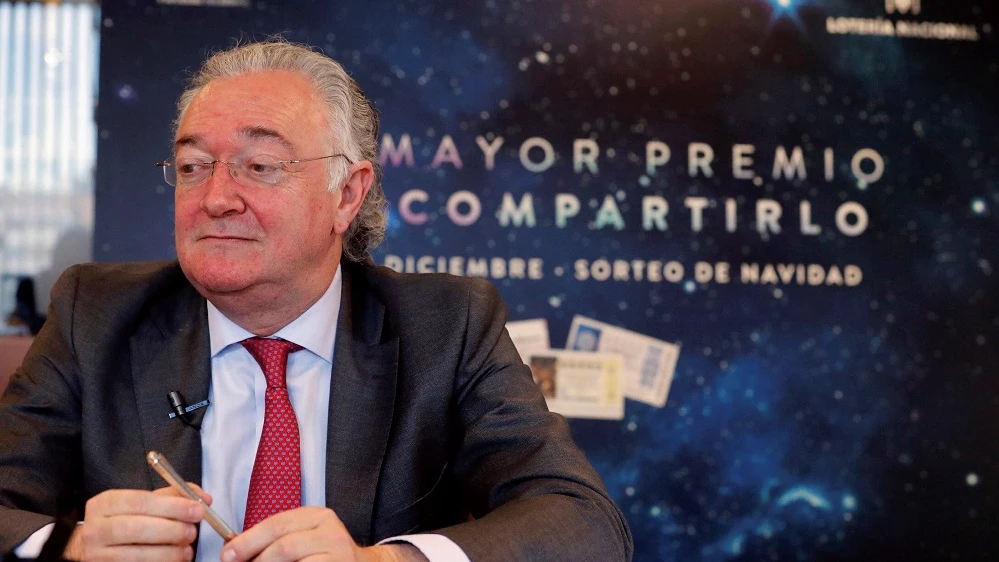 El presidente de la Sociedad Estatal Loterías y Apuestas del Estado, Jesús Huertas
