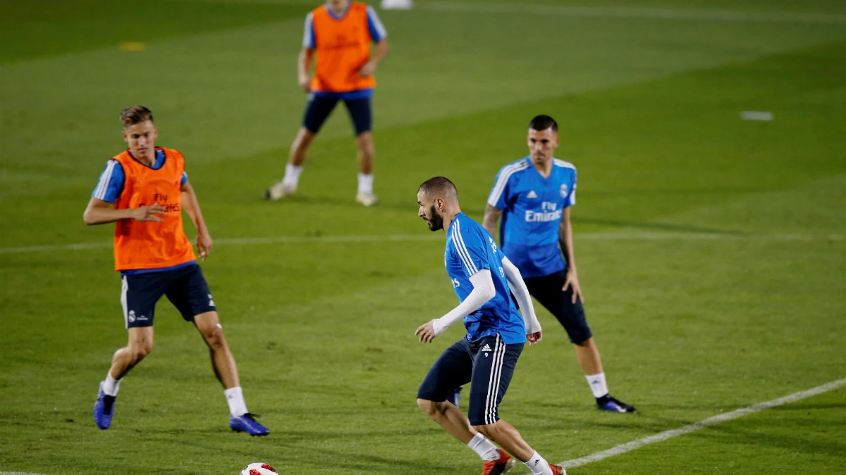 El Real Madrid se entrena en Abu Dabi