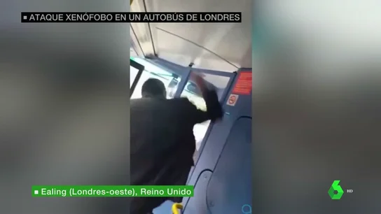Agresión racista en un autobús de Londres Agresión racista en un autobús de Londres