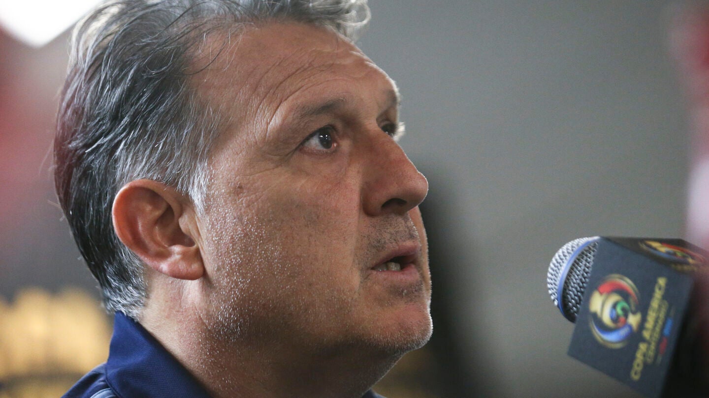 El 'Tata' Martino, en una rueda de prensa
