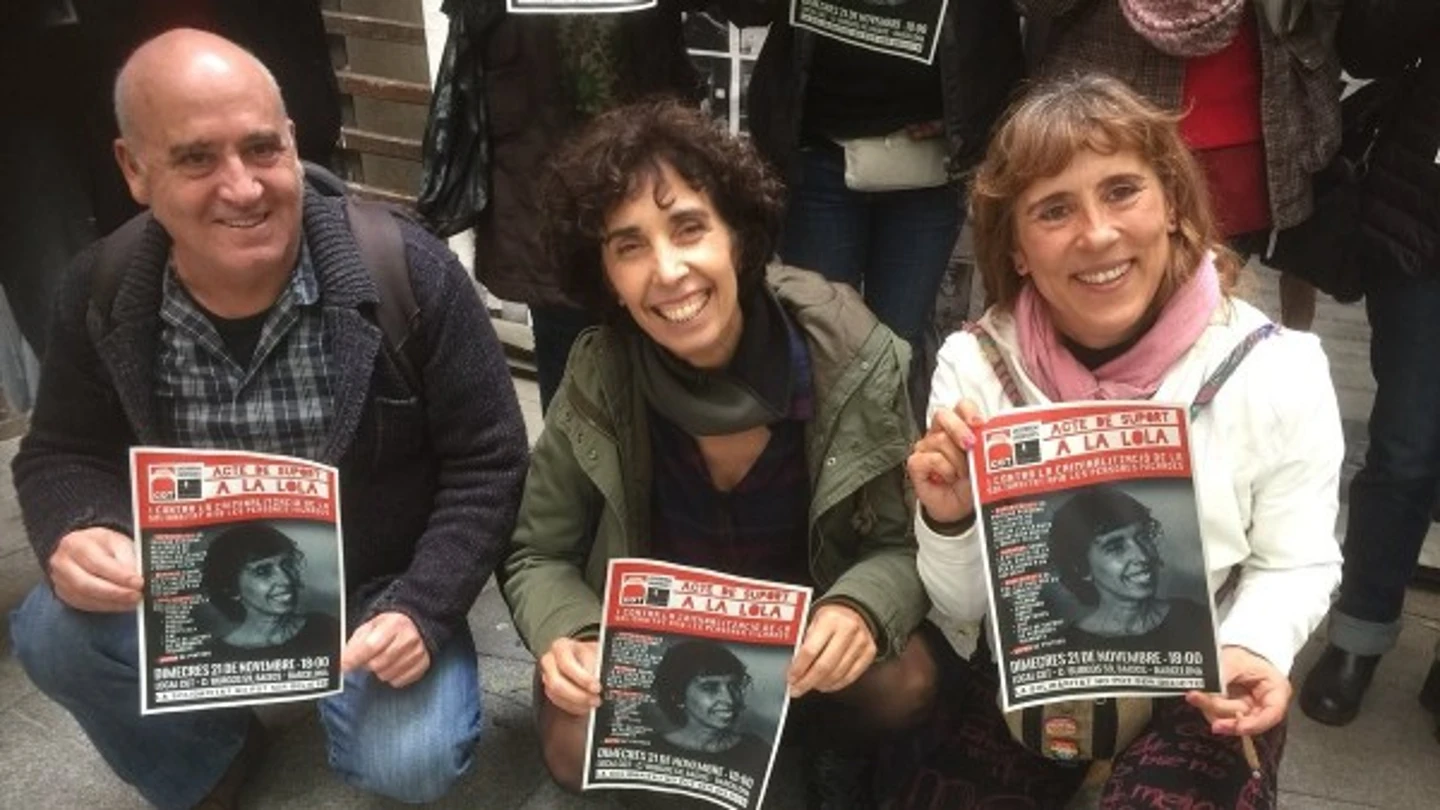 Lola Gutiérrez, junto a sus compañeros del Sindicato Lola Gutiérrez, junto a sus compañeros del Sindicato