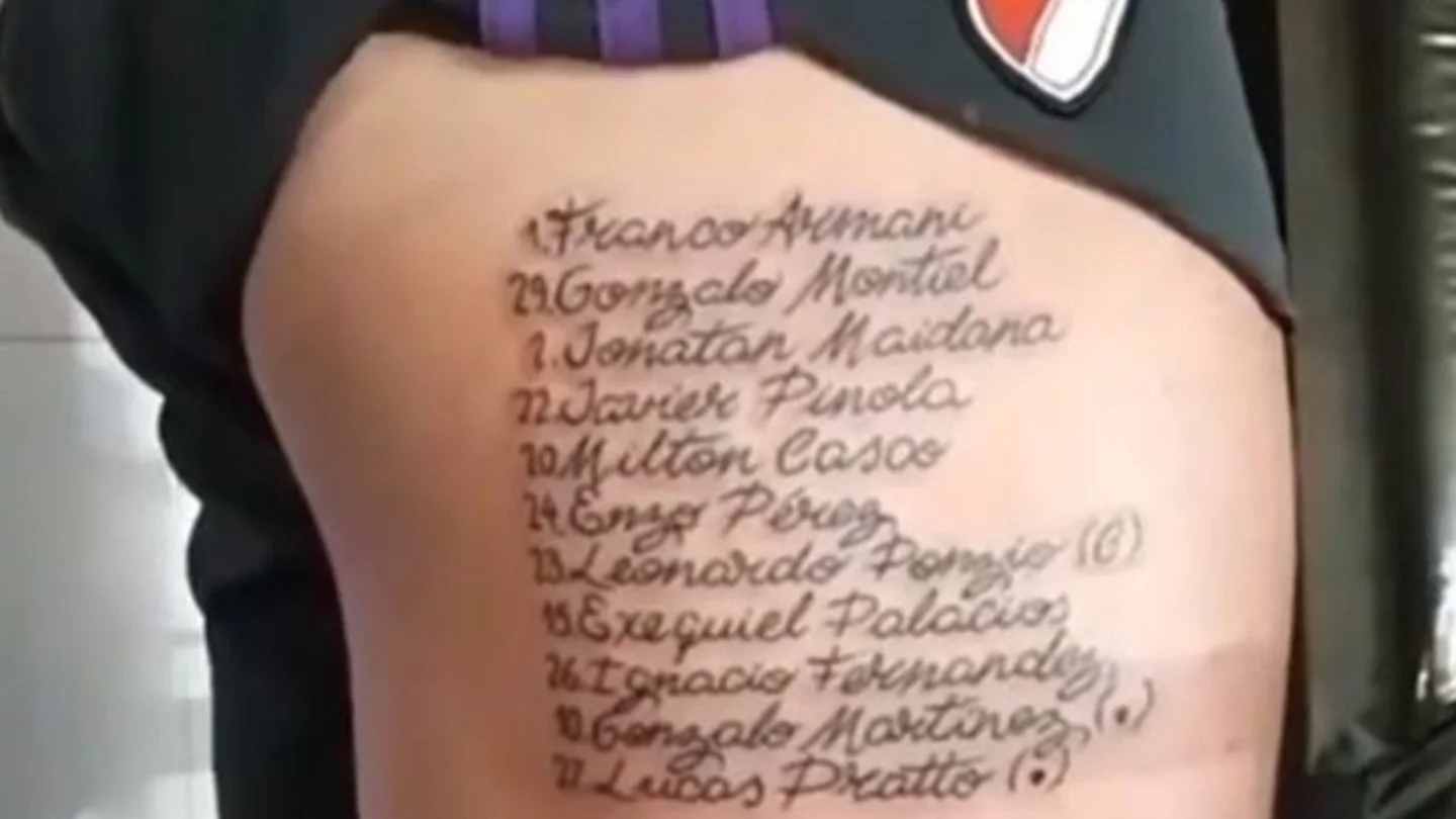 El tatuaje de un hincha de River Plate El tatuaje de un hincha de River Plate