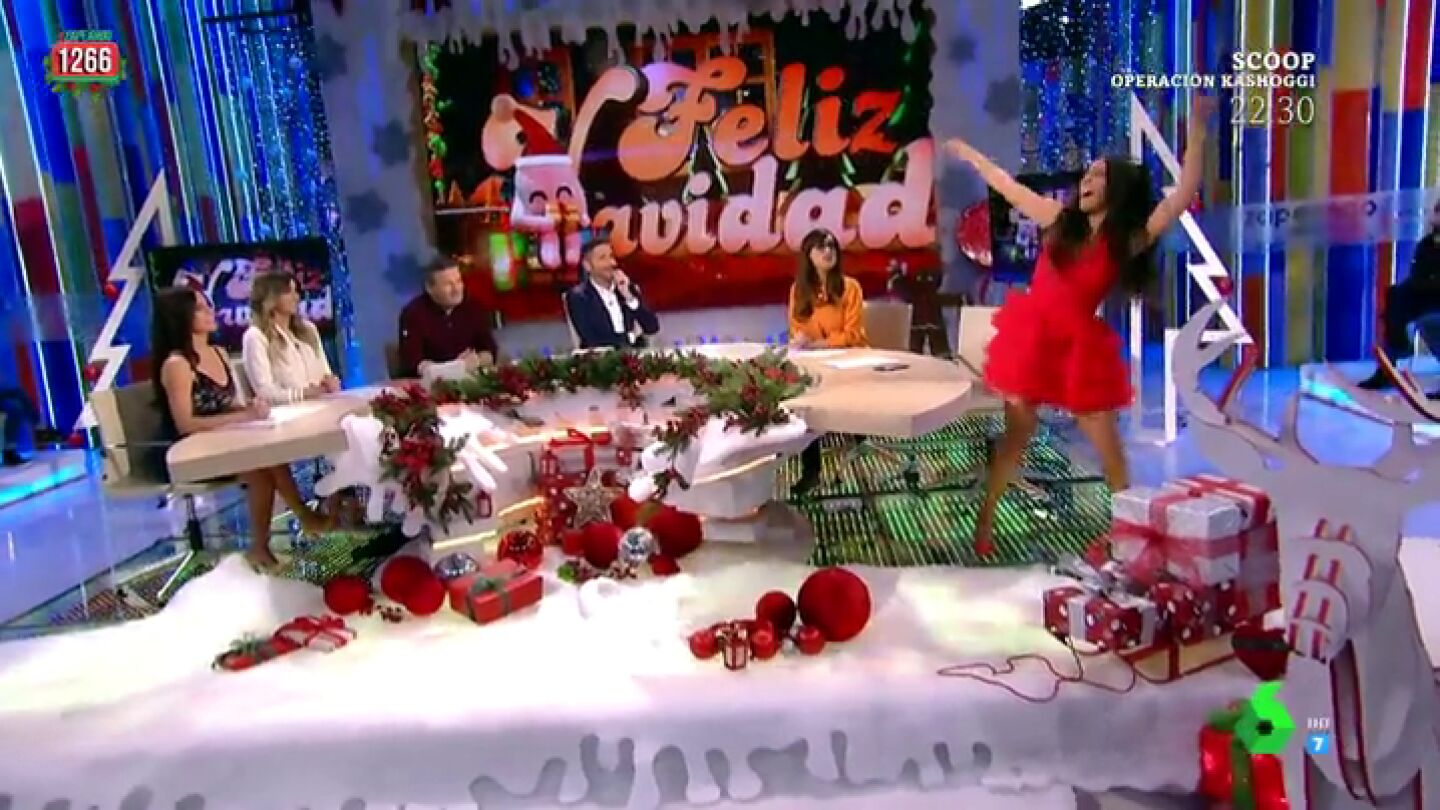 El baile de Cristina Pedroche en homenaje a Mariah Carey: "Hoy el programa va dedicado a ella"