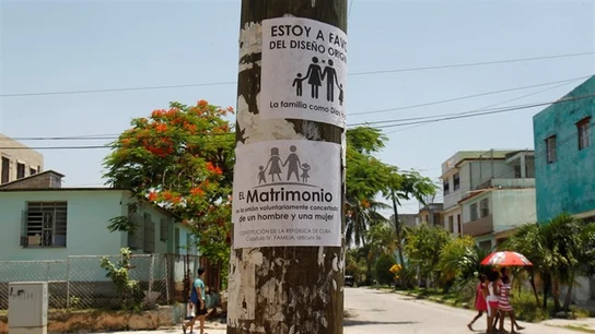 Carteles en contra del matrimonio homosexual en Cuba Carteles en contra del matrimonio homosexual en Cuba