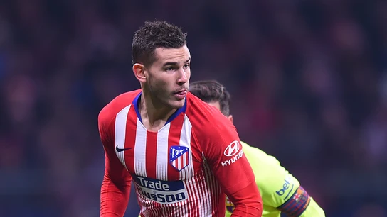 Lucas Hernández, durante un partido con el Atlético de Madrid Lucas Hernández, durante un partido con el Atlético de Madrid