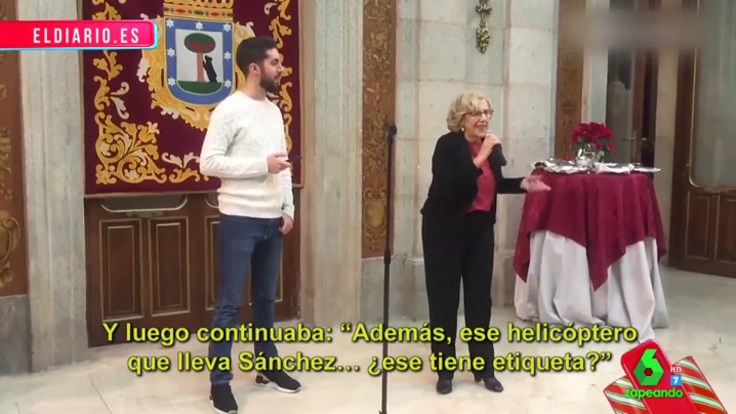David Broncano y Manuela Carmena David Broncano y Manuela Carmena