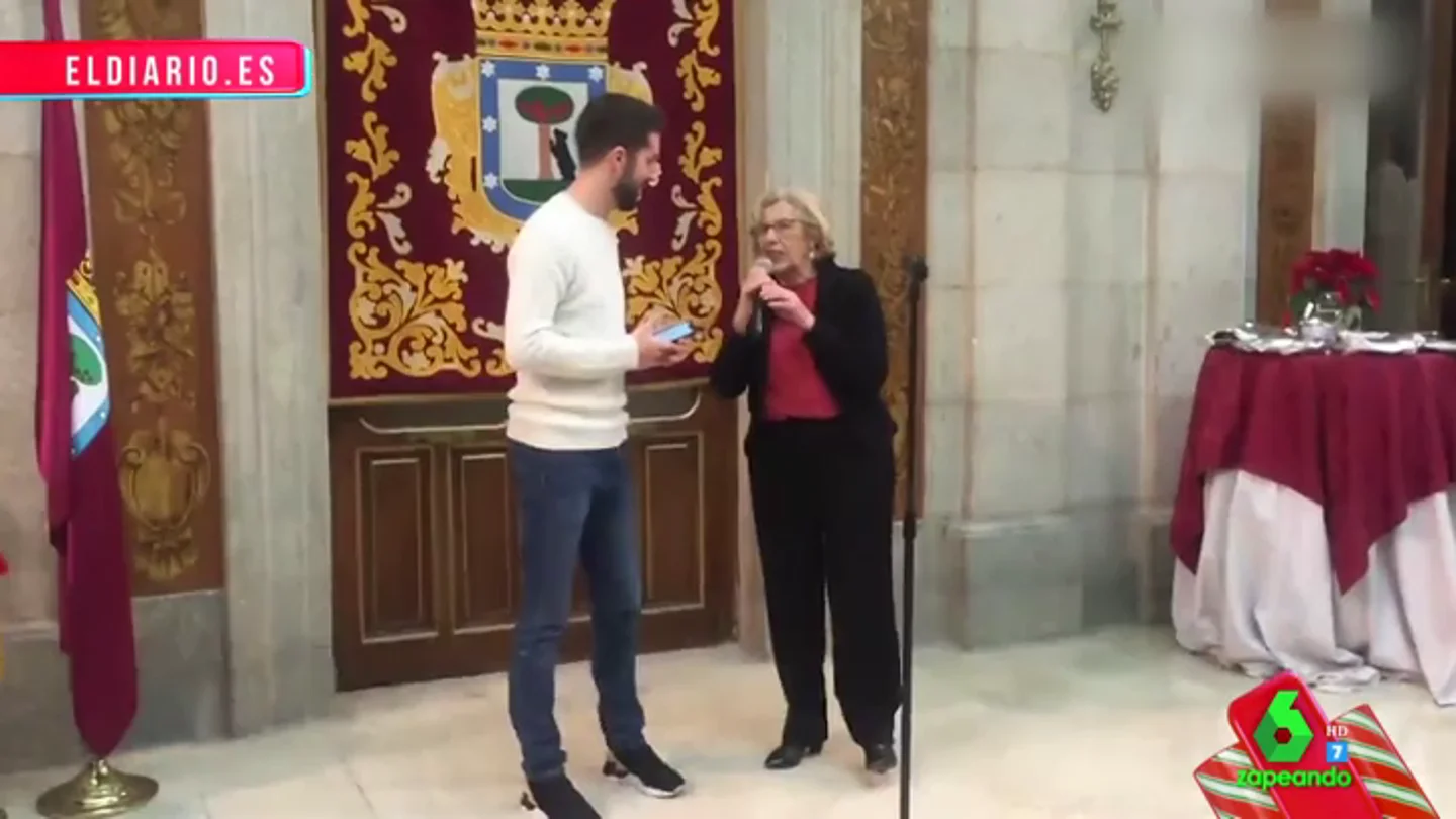 David Broncano y Manuela Carmena David Broncano y Manuela Carmena
