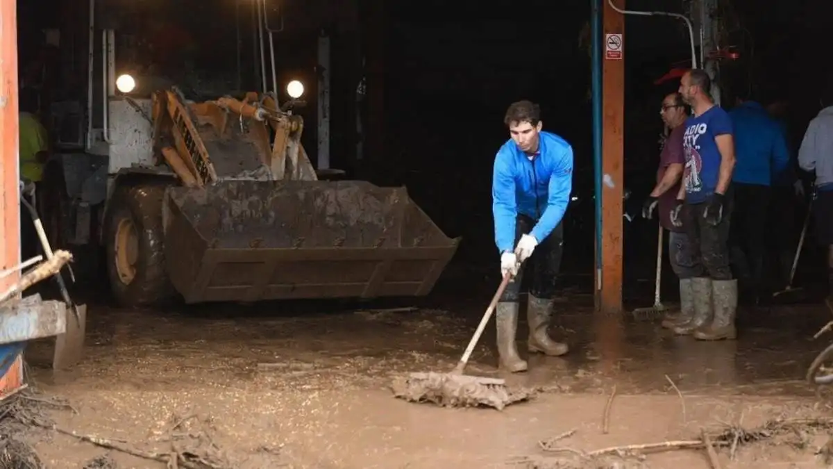 Nadal, achicando agua tras la riada