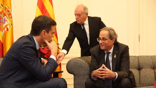 El presidente del Gobierno, Pedro Sánchez, y el presidente de la Generalitat, Quim Torra El presidente del Gobierno, Pedro Sánchez, y el presidente de la Generalitat, Quim Torra