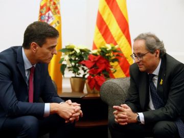 El presidente del Gobierno, Pedro Sánchez, y el presidente de la Generalitat, Quim Torra El presidente del Gobierno, Pedro Sánchez, y el presidente de la Generalitat, Quim Torra