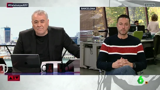 Antonio García Ferreras y el portavoz de FEPOL, sindicato mayoritario de los Mossos d'Esquadra, Toni Castejón El portavoz de FEPOL, sindicato mayoritario de los Mossos d'Esquadra, Toni Castejón