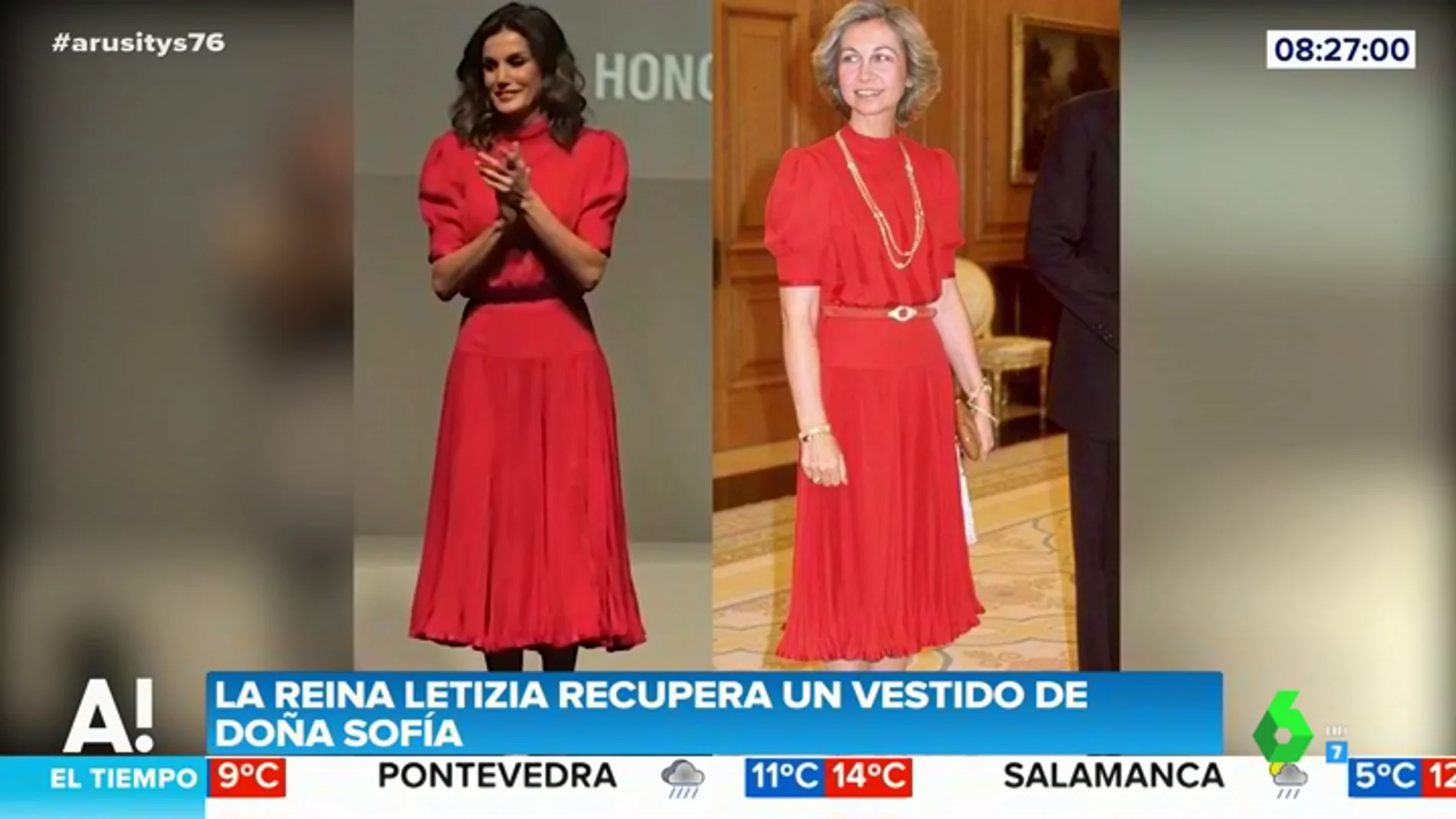 El bonito guiño de la reina Letizia a la reina Sofía al 'reciclar' el vestido que lució hace más de 30 años