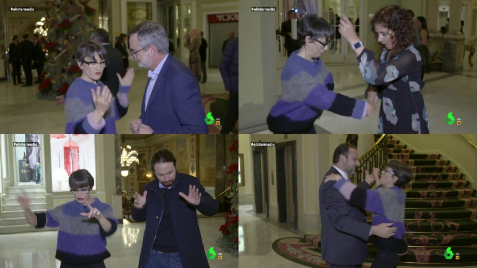 El d&iacute;a que Thais Villas puso a bailar a Iglesias, Casado, &Aacute;balos, Villegas y Valerio: "Parecemos Lina Morgan"