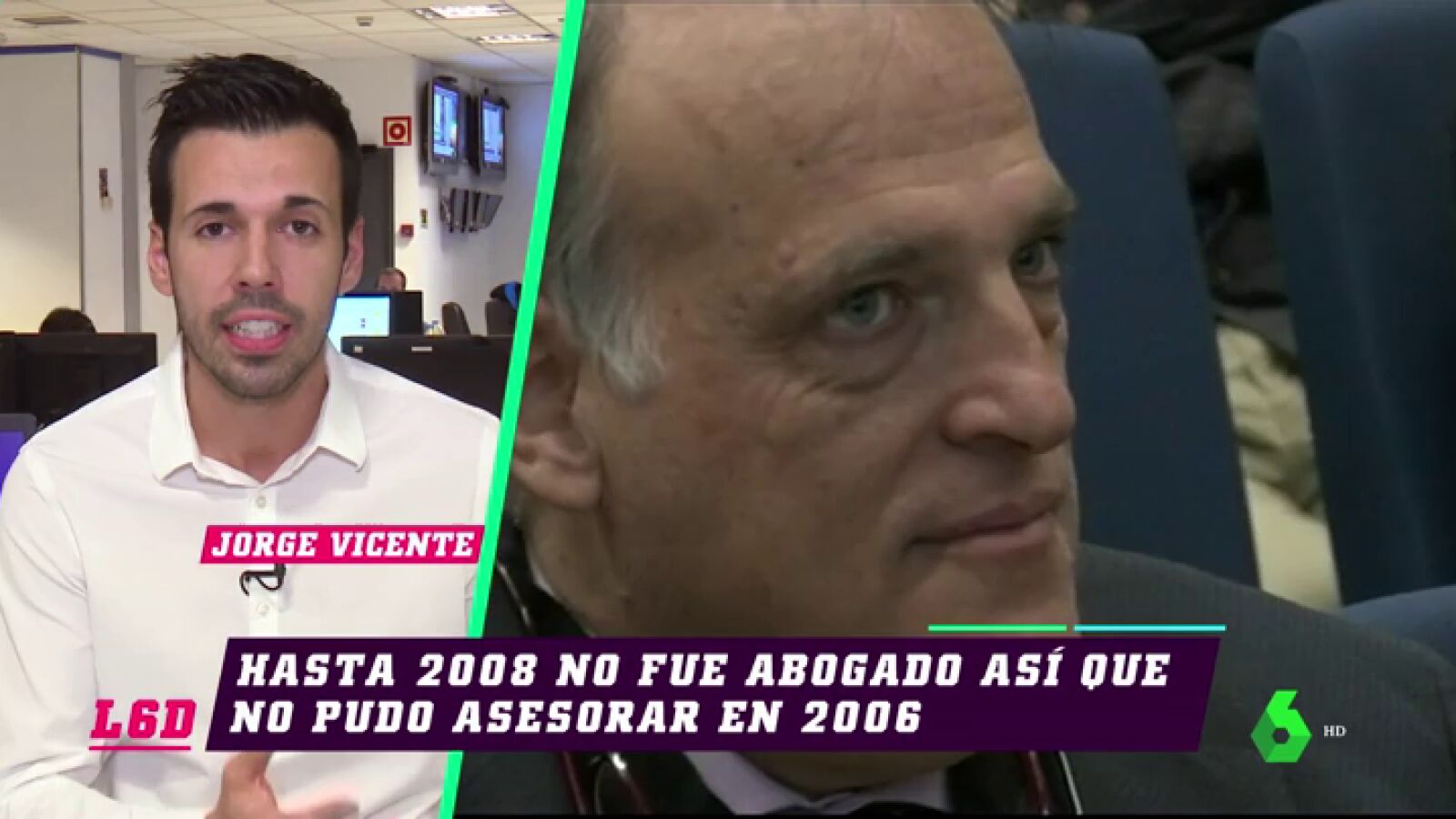 Javier Tebas se muestra tranquilo ante la imputaci&oacute;n de un juez por alzamiento de bienes