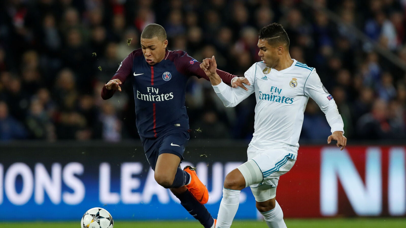 Mbapp&eacute;, durante un partido contra el Real Madrid