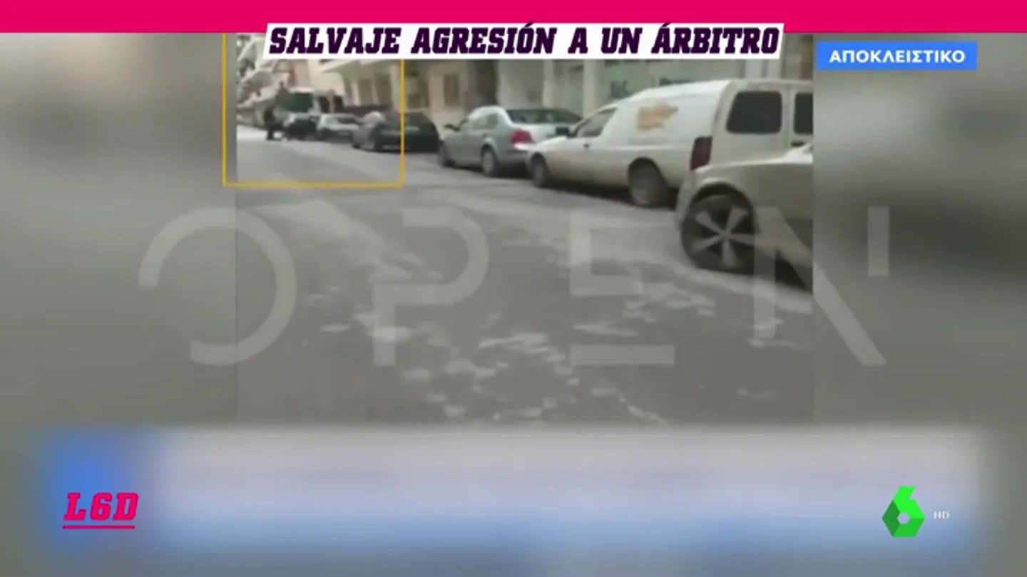 Salvaje agresión a un árbitro griego en la puerta de su casa Salvaje agresión a un árbitro griego en la puerta de su casa