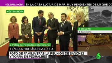 Reunión de Pedro Sánchez y Quim Torra