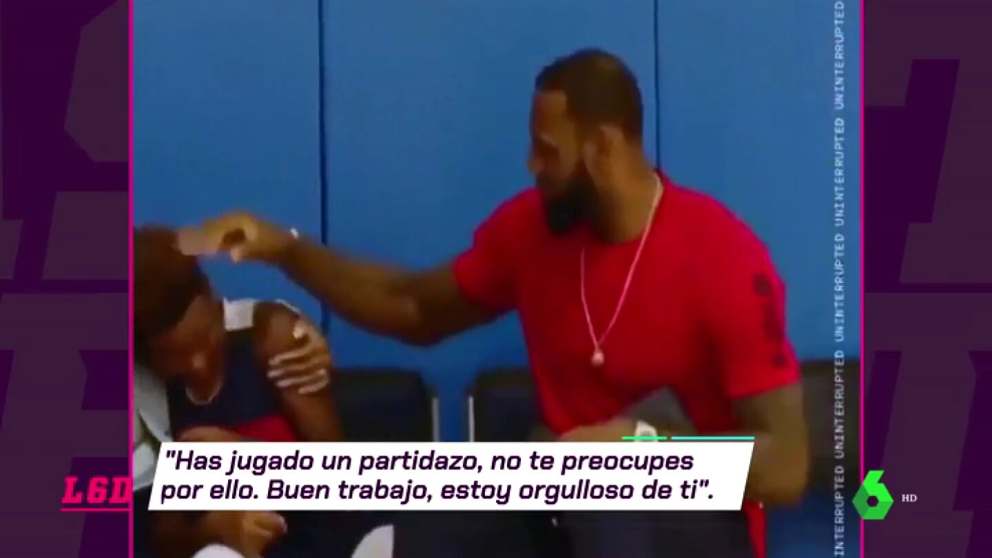 REEMPLAZO | La charla viral de LeBron James a su hijo: "Has hecho tres de las mejores jugadas del partido, &iquest;quieres que te diga cu&aacute;les?"