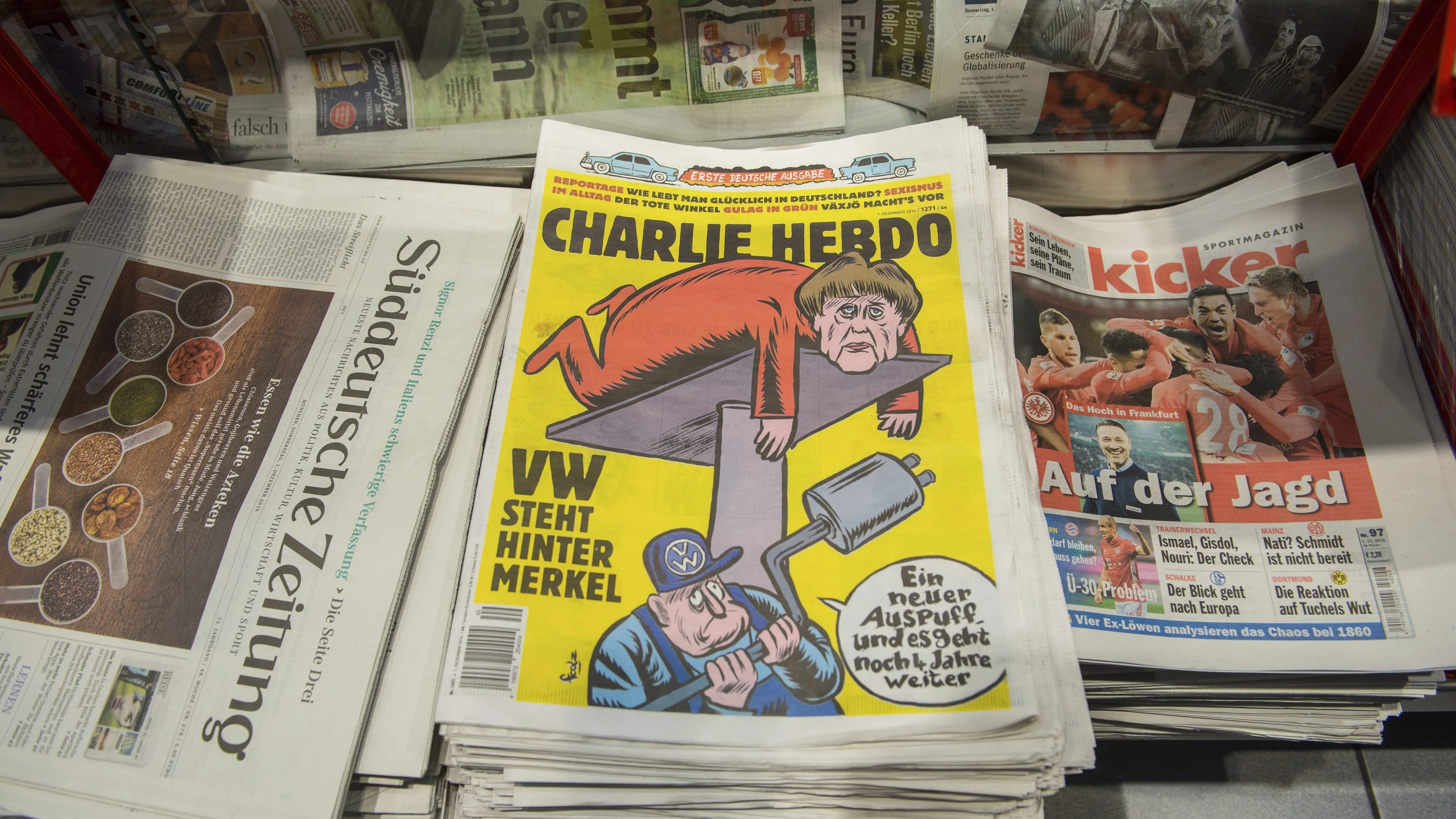 Ejemplar de la revista satírica francesa 'Charlie Hebdo'