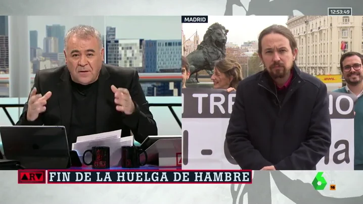 Pablo Iglesias: "Es vergonzoso que Zaplana vuelva a la cárcel con leucemia, pero esta empatía debemos tenerla también con los políticos catalanes presos"