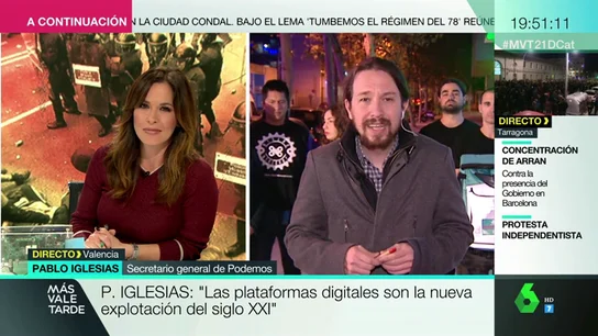 Pablo Iglesias en una entrevista con Mamen Mendizábal Pablo Iglesias en una entrevista con Mamen Mendizábal