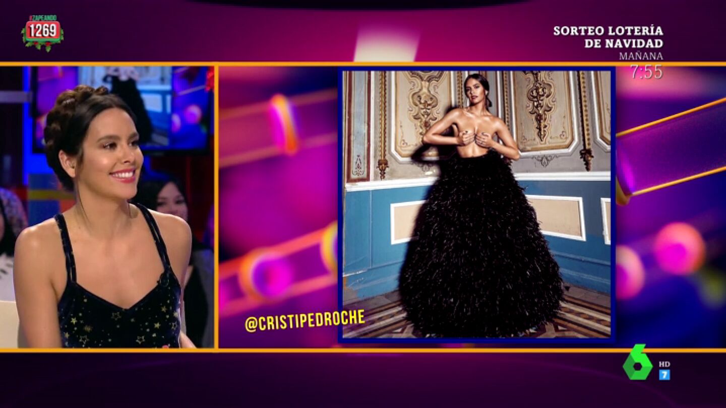 La impresionante foto de Cristina Pedroche para arrancar la cuenta atr&aacute;s de las Campanadas : "Es un &aacute;rbol de Navidad con las bolas"