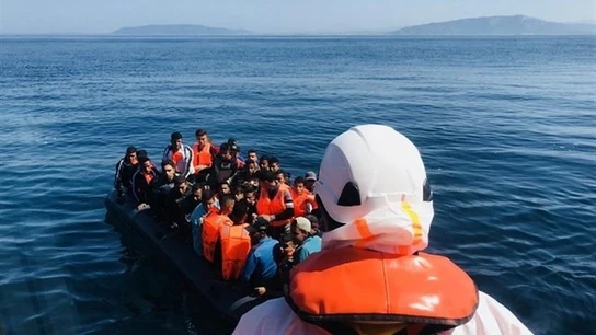 Migrantes en el Mediterráneo. Migrantes en el Mediterráneo.