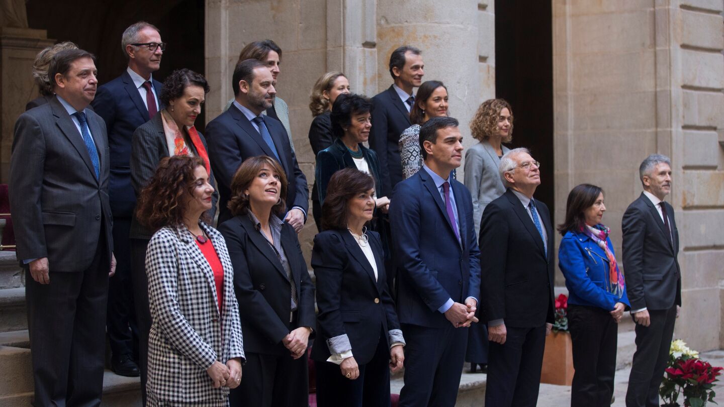 Foto de familia del Consejo de Ministros en Barcelona