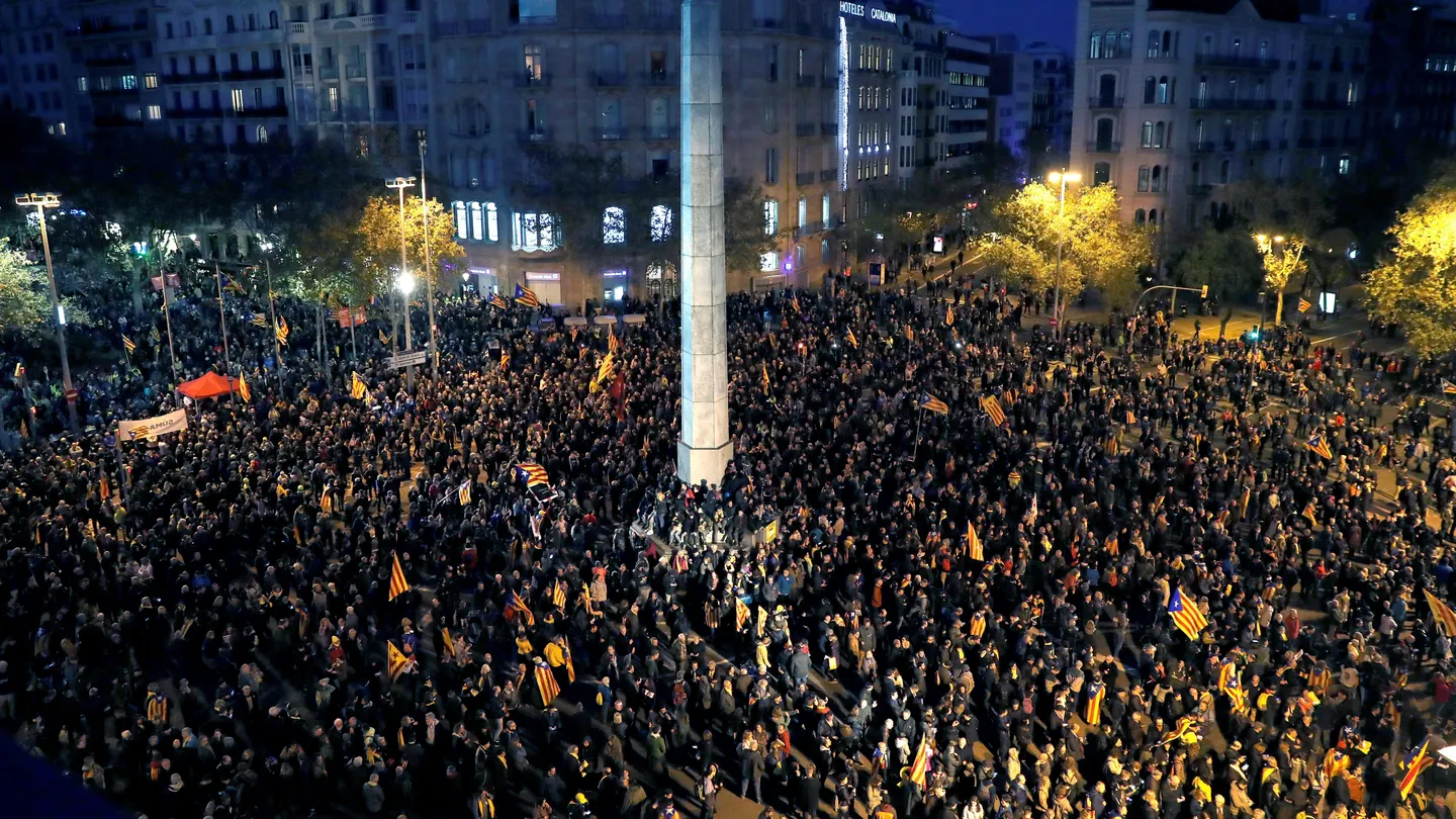 Manifestación de los independentistas tras el Consejo de Ministros en Barcelona Manifestación de los independentistas tras el Consejo de Ministros en Barcelona
