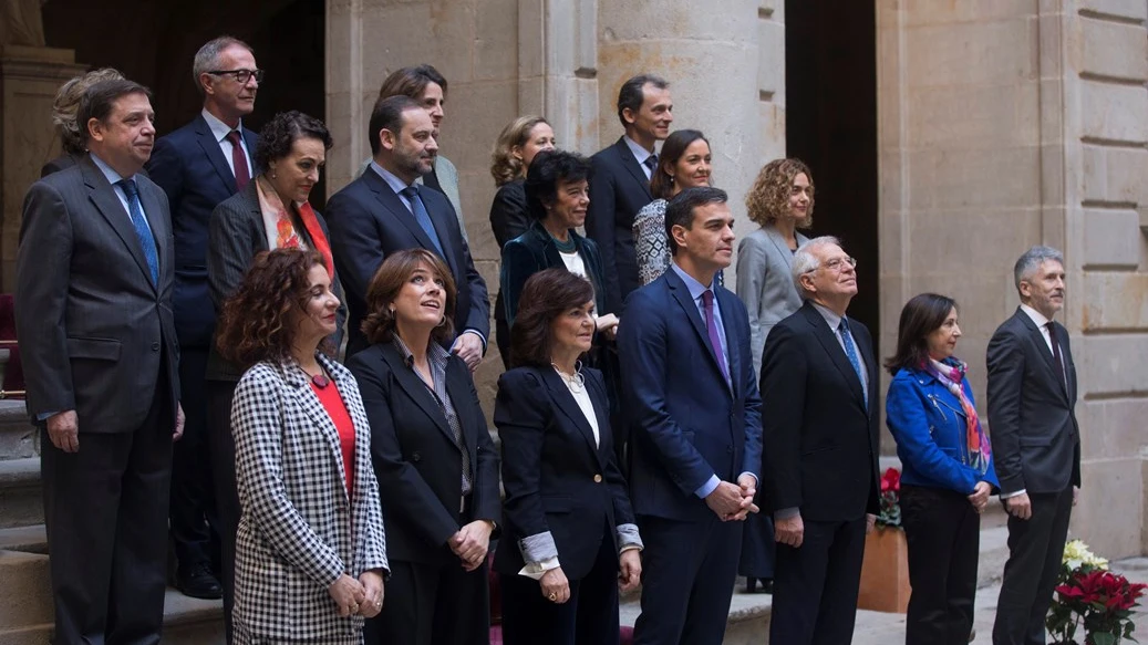 El Gobierno antes de la reunión del Consejo de Ministros de Barcelona