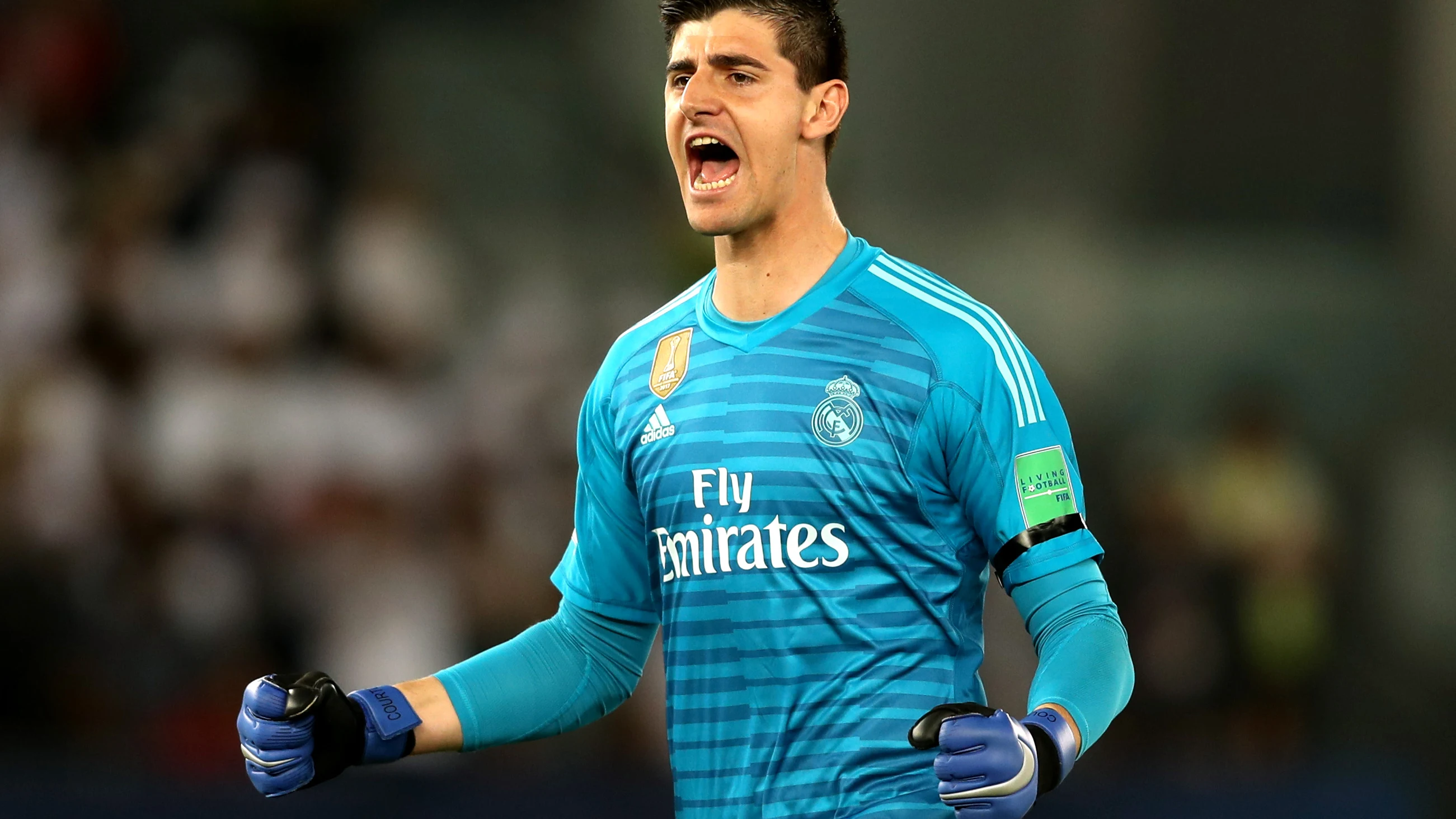 Courtois celebra la victoria en el Mundial de Clubes