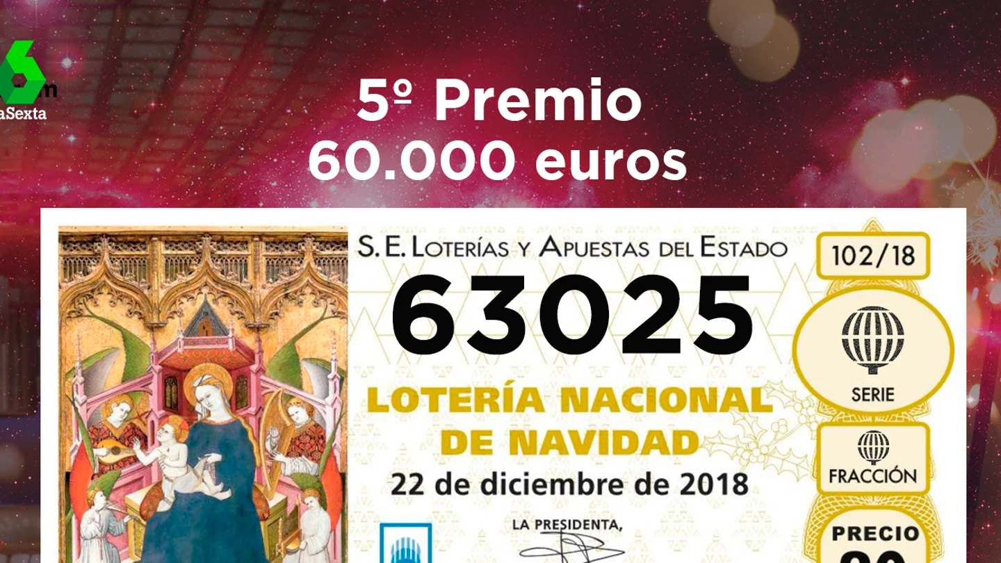 Quinto quinto premio de la Lotería de Navidad 2018 Quinto quinto premio de la Lotería de Navidad 2018