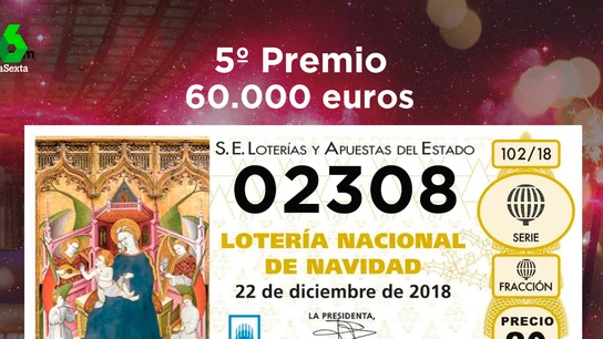 Octavo quinto premio de la Lotería de Navidad Octavo quinto premio de la Lotería de Navidad