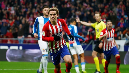 Griezmann celebra su gol contra el Espanyol Griezmann celebra su gol contra el Espanyol