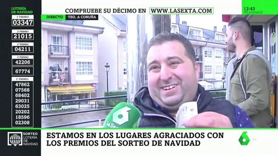 Diego se queda a una cifra de ganar 'El Gordo' Diego se queda a una cifra de ganar 'El Gordo'