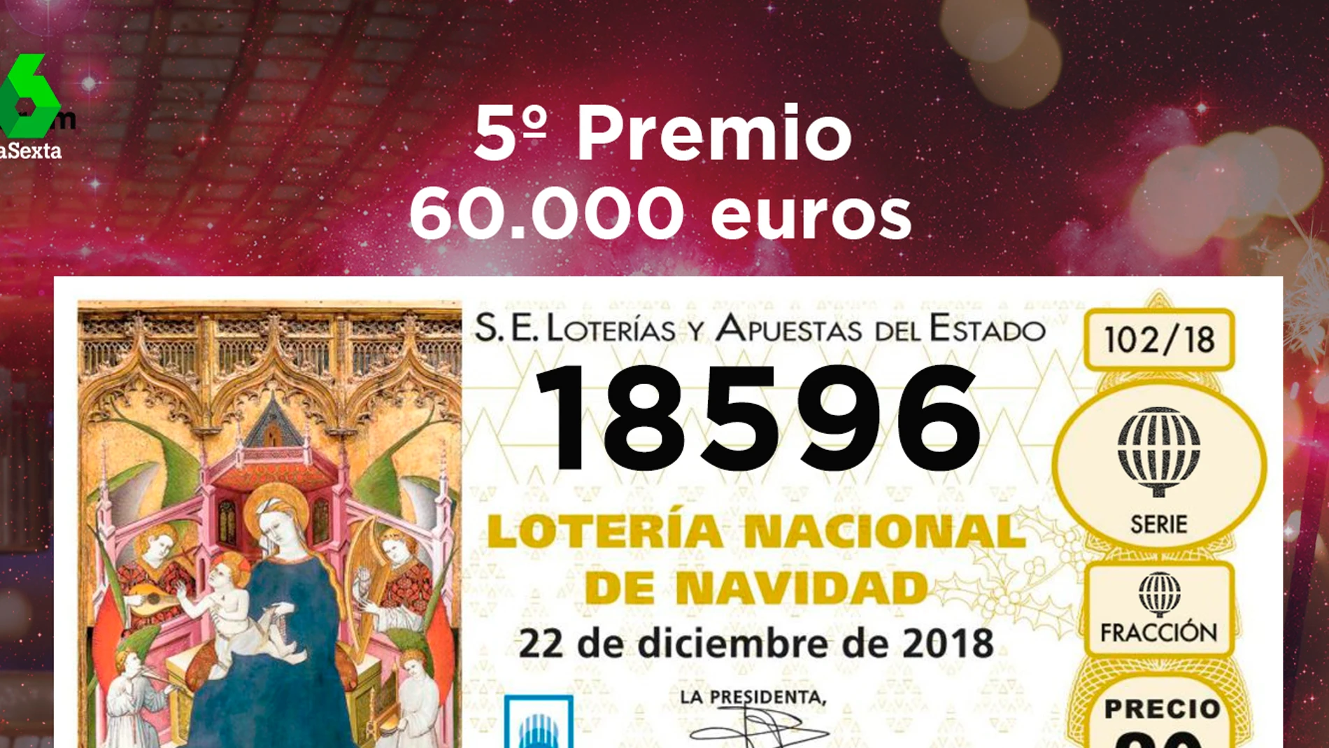 Séptimo quinto premio de la Lotería de Navidad 2018