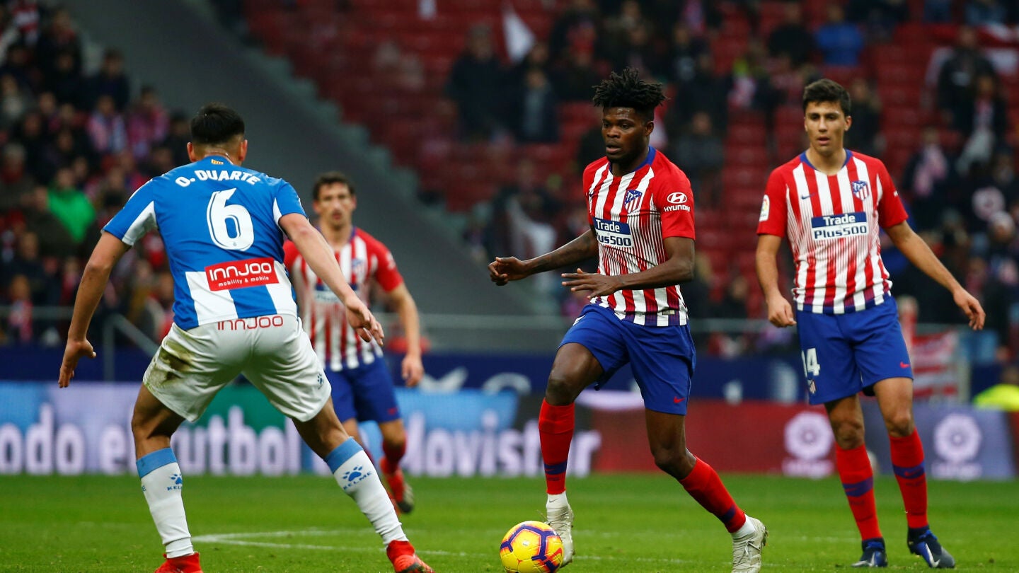 Momento del partido entre el Atl&eacute;tico de Madrid y el Espanyol