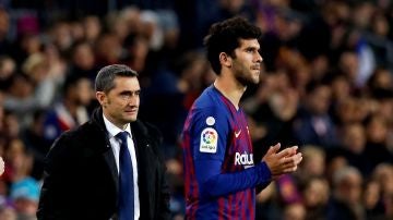 Valverde, con Aleñá