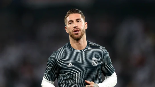 Sergio Ramos, en un calentamiento Sergio Ramos, en un calentamiento